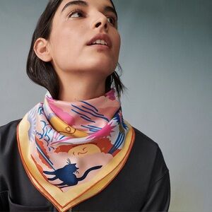 NWT Hermes Carrie 70 Soie Vintage Au Royaume D’Helios Silk Scarf